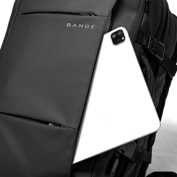 03_bange-1908-black-10 کیف مسافرتی 45L کوله پشتی لپ تاپ 17 اینچی بنج 1908D