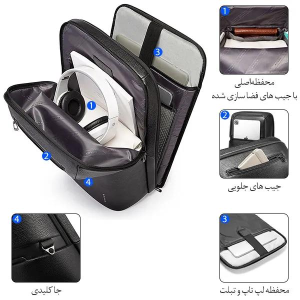 کیف و کوله پشتی لپ تاپ 15.6 چرم بنج 6625