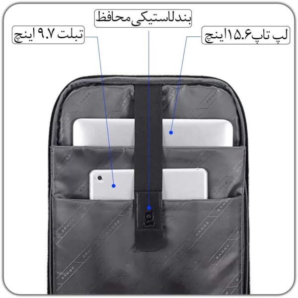 10_خرید-کوله-پشتی-سفری-USBدار-بنج-BG-1908D کیف مسافرتی 45L کوله پشتی لپ تاپ 17 اینچی بنج 1908D