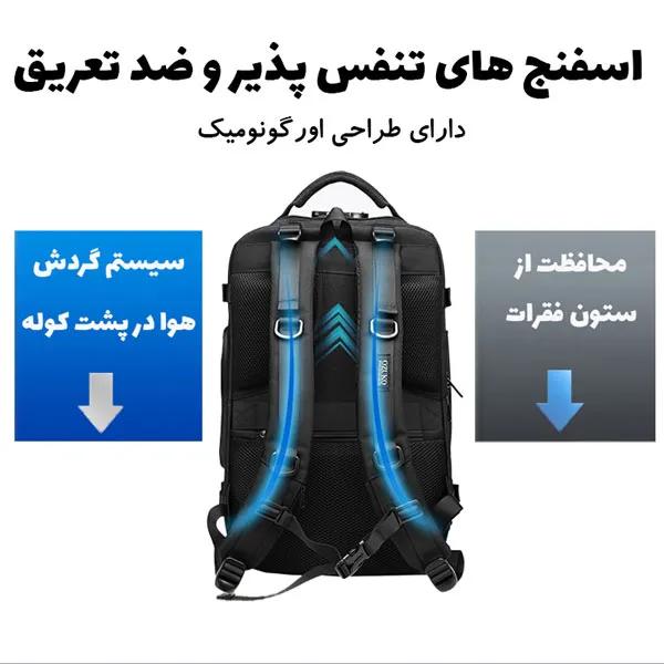 10_کوله-پشتی-مسافرتی-با-کیفیت کیف کوله پشتی مسافرتی اوزوکو 9309L