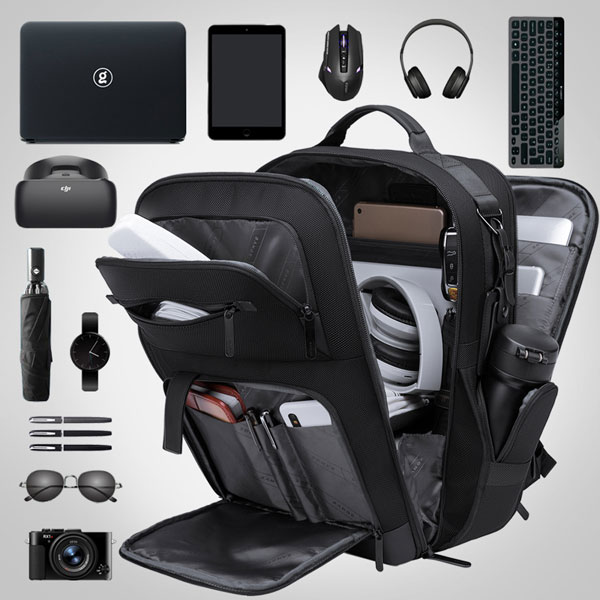 backpack-bange-g61-4 کیف بنج مسافرتی کوله پشتی لپ تاپ 15.6 G61 مشکی