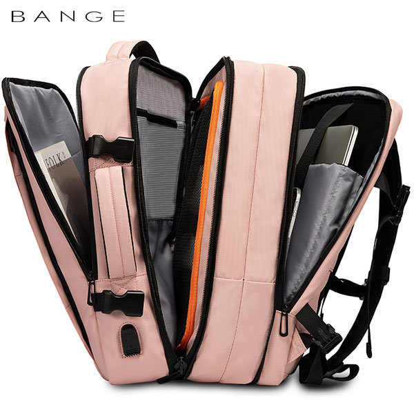 bange-1908-pink-4 کیف مسافرتی 45L کوله پشتی لپ تاپ 17 اینچی بنج 1908D