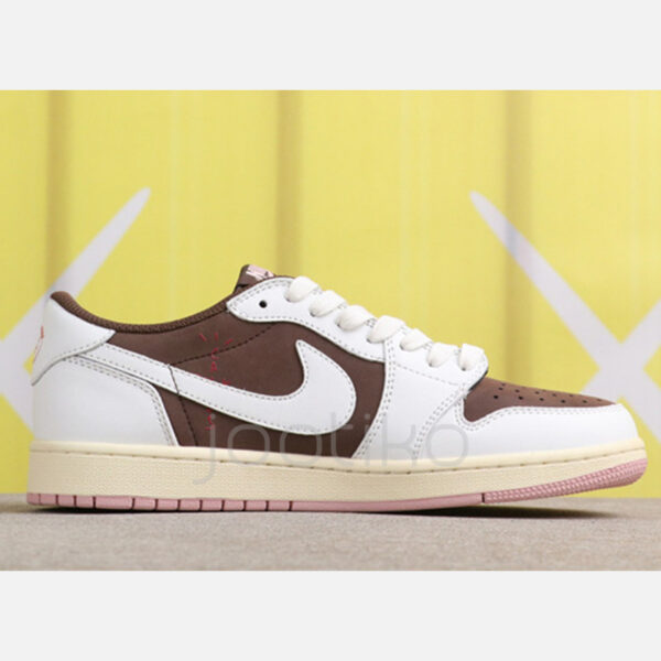 جردن وان لو Travis Scott x Air Jordan 1 Low OG Dark Pony Pink دارک پونی پینک