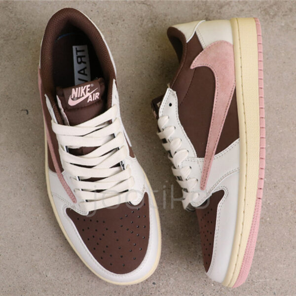جردن وان لو Travis Scott x Air Jordan 1 Low OG Dark Pony Pink دارک پونی پینک