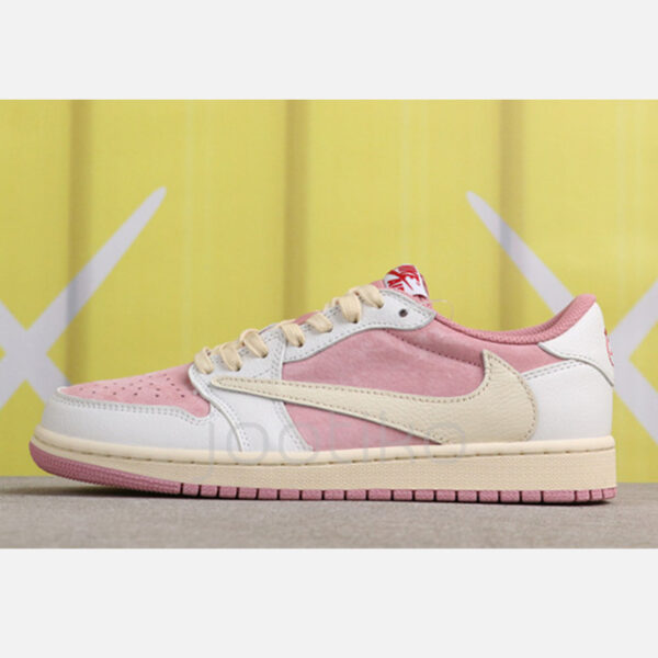 جردن وان لو Travis Scott x Air Jordan 1 Low OG Shy Pink شای پینک