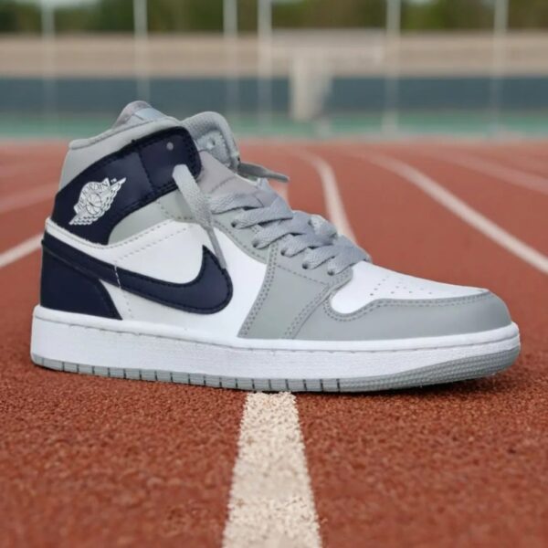 12426678 نایک ایر جردن وان Jordan 1 Mid Wolf Grey Midnight Navy