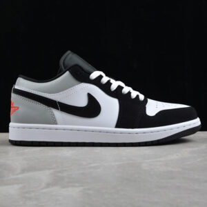 12438613 نایک ایر جردن وان Jordan 1 Low SE White Fire Red Black Matte Silver