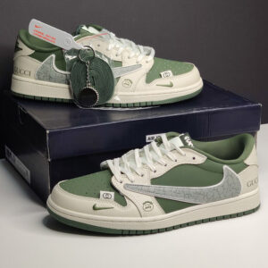 12482064 نایک ایرجردن وان لو تراویس گوچی Nike Air Jordan 1 Low Travis Scott X Gucci سبز کرم