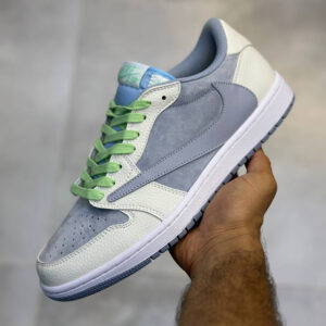 12556386 نایک ایرجردن وان لو Nike Air Jordan 1 Low Cool Grey طوسی متمایل به آبی / سفید