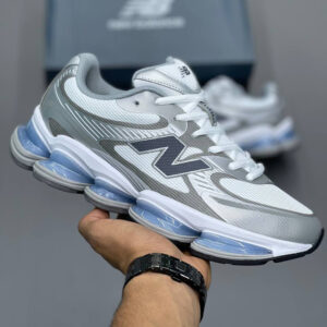 12791789 کفش نیوبالانس سفید طوسی آبی New Balance Abzorb 2000 White Grey Blue