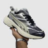 13012999 پوما مورفیک متالیک مشکی کرم نقرهای PUMA Morphic Metallic Black Frosted Ivory