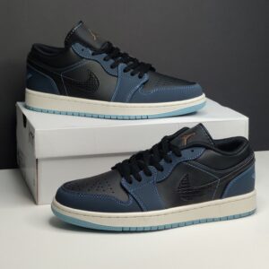13274502 جردن وان لو مشکی ابسیدین پوست ماری Jordan 1 Low SE Black Dark Obsidian Snakeskin