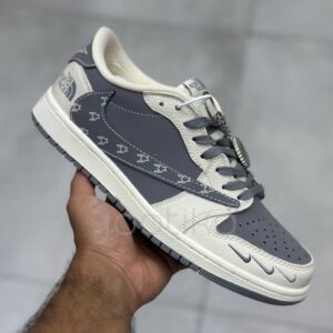 13792479 نایک ایر جردن وان لو نورث فیس طوسی کرم Nike Air Jordan 1 Low The North Face Grey Cream