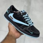 نایک ایر جردن وان لو استاسی مشکی آبی آسمانی Nike Air Jordan 1 Low Stussy Black Sky Blue