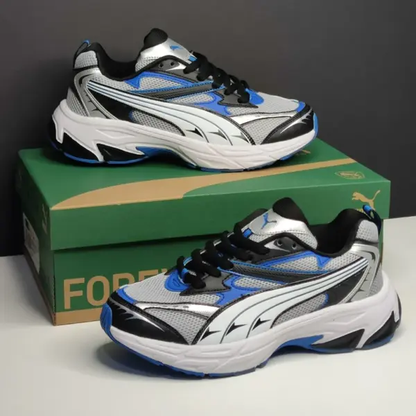 13976405 پوما مورفیک نقرهای سفید آبی مشکی PUMA Morphic Feather Grey Blue 393792-05