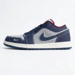 جردن ۱ لو سوپریم سرمه‌ای طوسی Jordan 1 Low Supreme Midnight Navy