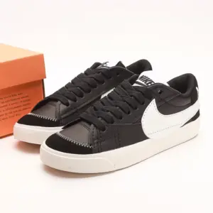 8773662 نایک بلیزر جامبو Nike Blazer Low 77 Jumbo Black Sail White مشکی سفید