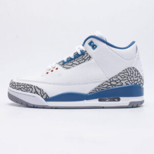 8961849 نایک جردن 3 رترو وزردز Jordan 3 Retro Wizards سفید آبی