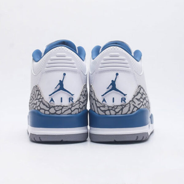 8961850 نایک جردن 3 رترو وزردز Jordan 3 Retro Wizards سفید آبی