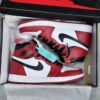 IMG_0206-scaled-1 کفش نایک ایر جردن وان ساقدار سفید قرمز Nike Air Jordan 1 High White Red
