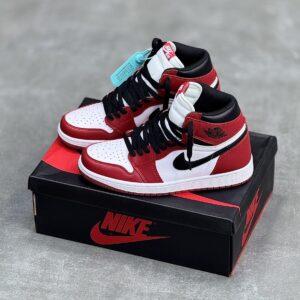IMG_0208-scaled-1 کفش نایک ایر جردن وان ساقدار سفید قرمز Nike Air Jordan 1 High White Red
