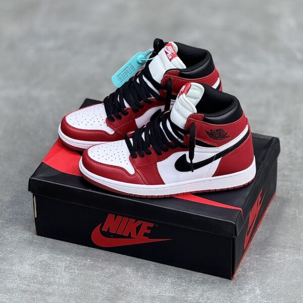 IMG_0208-scaled-1 کفش نایک ایر جردن وان ساقدار سفید قرمز Nike Air Jordan 1 High White Red