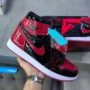IMG_1104.png کفش نایک ایر جردن وان ساقدار ورنی مشکی قرمز ( مستر کوالتی ) Nike Air Jordan 1 High Patent Bred