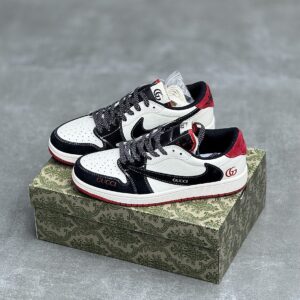 IMG_2057-scaled-1 کفش نایک ایر جردن وان لو تراویس اسکات گوچی Nike Air Jordan 1 Low Travis Scott Gucci