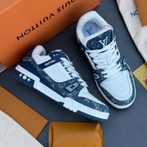 IMG_2139 کفش لویی ویتون ترینر سوپر مستر سفید آبی Louis Vuitton Trainer Super Master White Blue