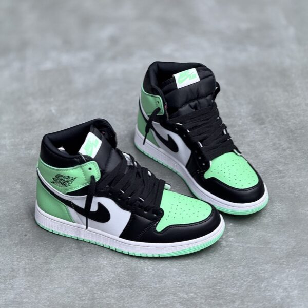 IMG_2209-scaled-1 کفش نایک ایر جردن وان ساقدار مشکی سبز Nike Air Jordan 1 High Black Green