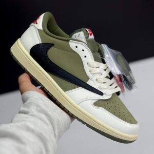 IMG_4193-500x500-1 کفش نایک ایر جردن وان لو تراویس اسکات مدیوم الیو Nike Air Jordan 1 Low Travis Scott Medium Olive