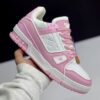 IMG_5130 لویی ویتون ترینر سفید صورتی Louis Vuitton Trainer White Pink
