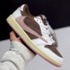 IMG_5237 کفش نایک جردن وان لو تراویس اسکات قهوهای Nike Air Jordan 1 Low Travis Scott Brown