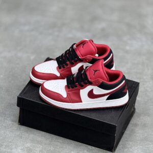 IMG_7766-scaled-1 کفش نایک ایر جردن وان لو سفید قرمز خونی Nike Air Jordan 1 Low White Blood Red