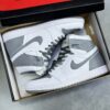 IMG_7941-scaled-2-1 کفش نایک ایر جردن وان ساقدار سفید طوسی دودی Nike Air Jordan 1 High White Smoke Grey