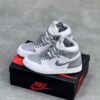 IMG_7944-scaled-2-1 کفش نایک ایر جردن وان ساقدار سفید طوسی دودی Nike Air Jordan 1 High White Smoke Grey