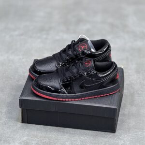 کفش نایک ایر جردن وان لو مشکی ورنی بلکند Nike Air Jordan 1 Low Black Patent