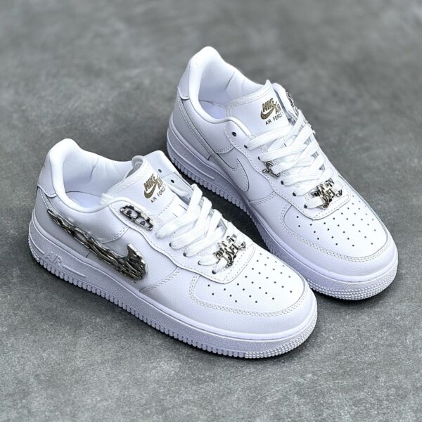 IMG_9966-scaled-1 کفش نایک ایر فورس وان مولتن متال سفید استخوانی Nike Air Force 1 Molten Metal White Bone
