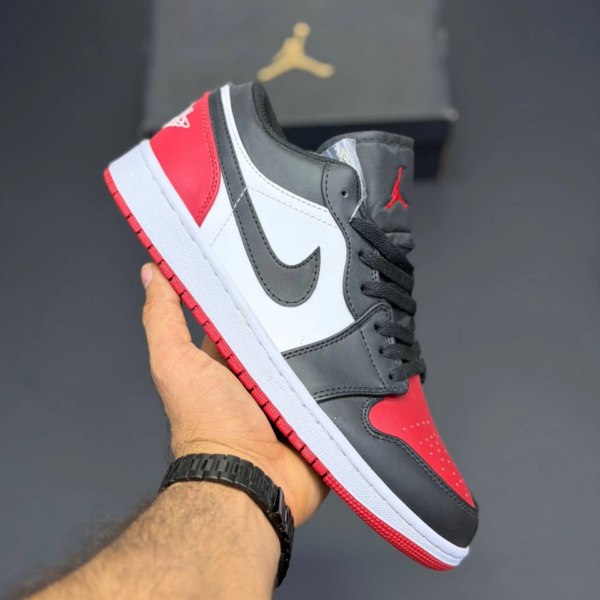 pfksj27s کفش نایک ایر جردن وان مشکی قرمز Nike Air Jordan 1 Black Red