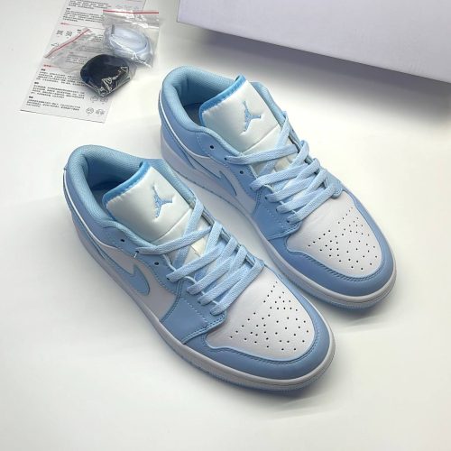 کفش نایک ایر جردن وان لو آیس بلو Nike Air Jordan 1 Low Ice Blue