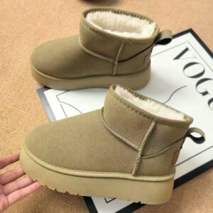 photo_1_2026-07-23_22-52-13 آگ ساقدار خزدار سبز Green Fur Lined Mid Calf Winter Boots