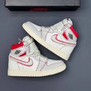 کفش نایک ایر جردن وان ساقدار رترو فانتوم جیم رد Nike Air Jordan 1 High Retro Phantom Gym Red