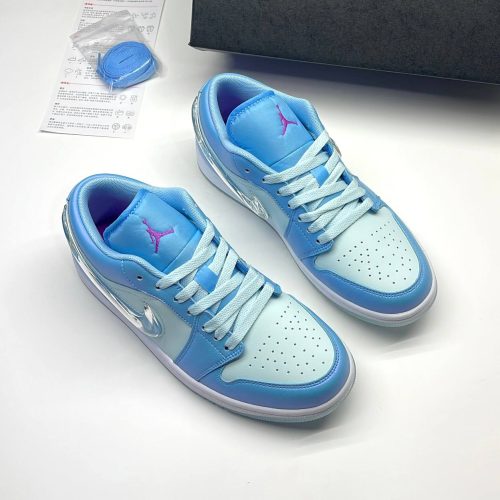 کفش نایک ایر جردن وان لو آکواریوم آبی Nike Air Jaordan 1 Low Aquarium Blue