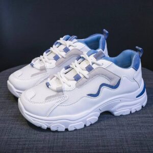 photo_4_2026-07-21_22-12-36 کتونی اسپرت لژدار زنانه طبی موج سفید آبی Women’s Platform Orthopedic Wave White Blue Sneakers