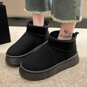 photo_4_2026-07-23_22-59-19 آگ ساقدار خزدار مشکی Black Fur Lined Mid Calf Winter Boots