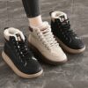 photo_5_2026-07-14_23-00-24 نیم بوت خزدار ضد آب مشکی کرم Waterproof Fur Lined Black Beige Boots