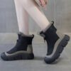 photo_6_2026-07-14_22-05-29-2 نیم بوت زیپ دار خزدار مشکی Black Fur Lined Zip Boots
