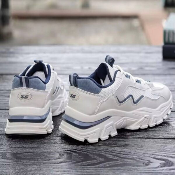 photo_6_2026-07-21_22-12-36 کتونی اسپرت لژدار زنانه طبی موج سفید آبی Women’s Platform Orthopedic Wave White Blue Sneakers
