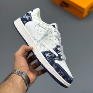 19432916 جردن وان لویی ویتون Travis Scott Air Jordan 1 Low Louis Vuitton Monogram Denim