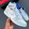 IMG_8370 کفش نایک ایر جردن وان ساقدار زوم ریسر بلو Nike Air Jordan 1 High Zoom Racer Blue
